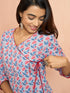 Women's Grey Floral Angrakha Kurta